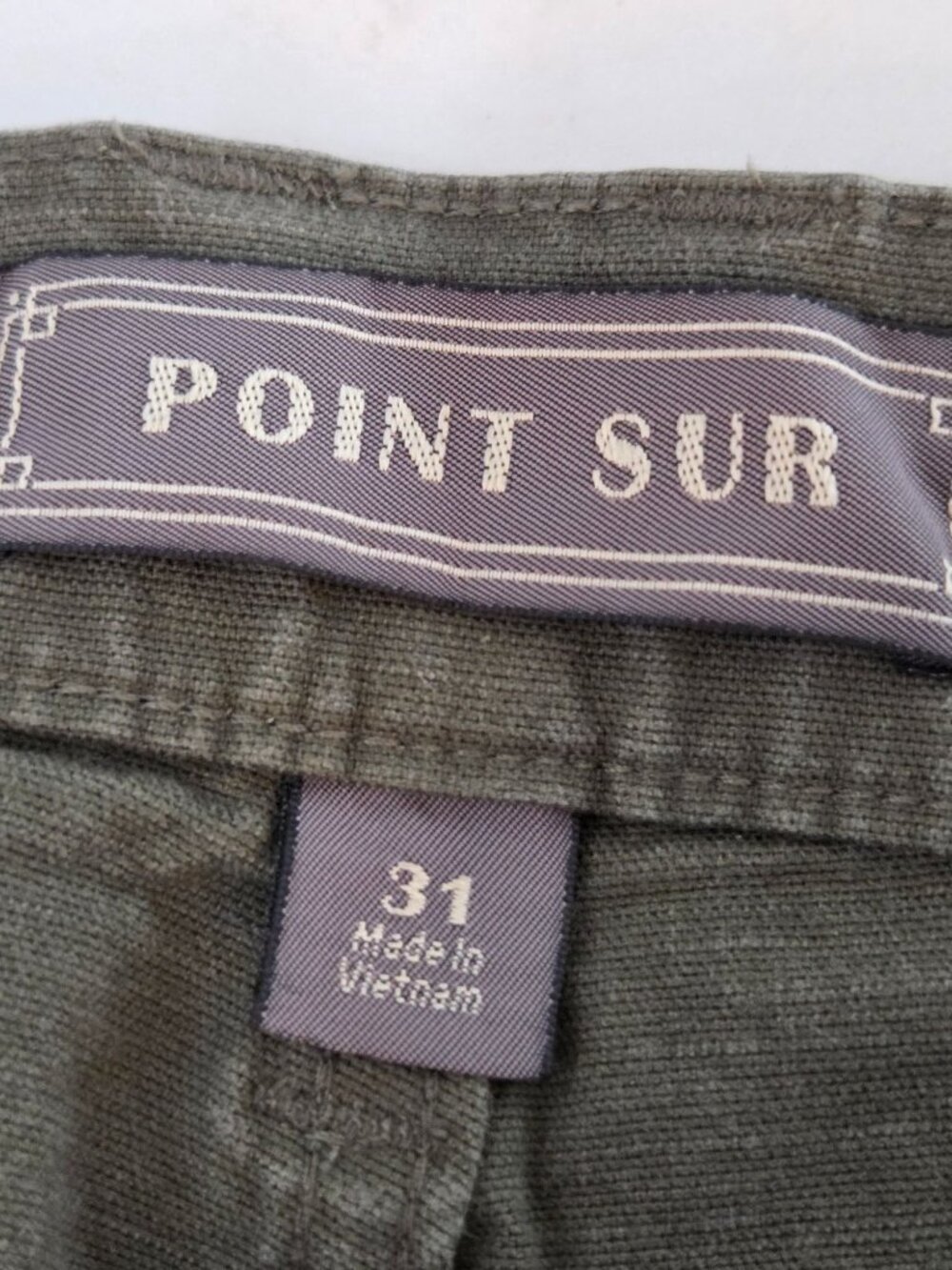 J.Crew Point Sur Wide Leg Crop Pants Sz 31 Olive Green Gorpcore Utility Boho EUC - Picture 12 of 12